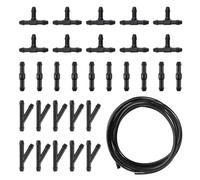 4m cleaning solution hose repair kit with 30 connectors for windshield cleaning and wipers, suitable as a replacement for the windshield wiper hose on the front window.