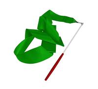 4M Dance Gym Ribbon Rhythmic Art Gymnastic Streamer Baton Twirling Rod UK (Green)
