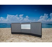 4M Deluxe Windbreak with Clear Window & Top Poles - Windbreaker Steel Poles Camping Caravan