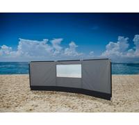 4M Deluxe Windbreak With Clear Window & Top Poles - Windbreaker Steel Poles Camping Caravan