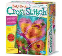 4M Easy-to-Do Cross Stitch Kit for Kids, Sewing & Embroidery Craft Set | Plastic Canvas & Pre-Cut Felt, Coloured Yarn & Needle, Pattern Templates, Beginner Cross Stitch Activity, Age 8+