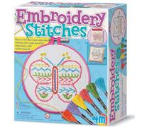 4M Easy to Make Embroidery Stitches Kit, Large Creative Craft Set | Learn How to Embroider, Lots of Lovely Colours, Easy to Follow Instructions, Child Friendly