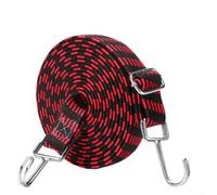 4m Elastic Bungee Cord with Shock Cord Hooks | Rubber & Metal Tie Down Strap for Cargo, Luggage Securing Rope, Motorcycle Cargo Ties, for Bicycle Load(red)