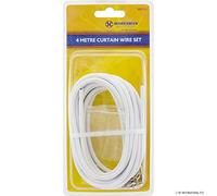 4M Expanding Curtain Wire Hooks Complete Set for NET Curtain Windows & Doors