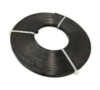4M Flat Aluminum Soft Metal Wire - 12 Colors, 5mm Wide, Perfect for Jewelry Making & DIY Crafts(Black)