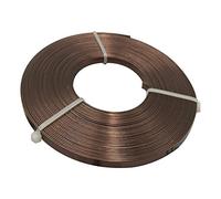 4M Flat Aluminum Soft Metal Wire - 12 Colors, 5mm Wide, Perfect for Jewelry Making & DIY Crafts(Brown)
