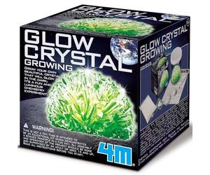 4M Glow Crystal Growing Kit - Green, Grow Your Own Vibrant Crystals | Fun STEM Science Experiment Set, Educational Chemistry Activity Toy, Screen-Free Learning & Discovery, Age 14+