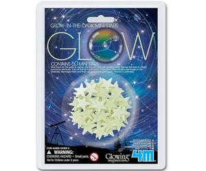 4M Glow-In-The-Dark Mini Stars | 60 Glowing Star Stickers for Wall & Ceiling | Space & Galaxy Bedroom, Nursery & Playroom Decor | Easy Adhesive Night Sky Decoration Gift for Kids & Children