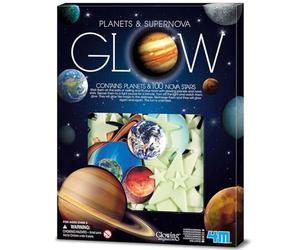 4M Glow-in-the-Dark Planets & 100 Supernova Stars, Wall & Ceiling Stickers | Complete Planet Set, Space & Galaxy Bedroom, Nursery & Playroom Decor, Easy Adhesive Night Sky Gift for Kids & Children