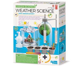 4M Green Science Weather Science Kit for Kids | Educational Weather Science Set with Water Cycle, Cloud, Rain Gauge & Static Electricity Experiments | STEM Gift for Boys & Girls Age 5+