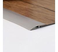 4M Grey Carpet Trim Self Adhesive PVC Laminate Floor Door Doorway Transition Threshold Strip Tile Edgings Rubber Flooring Edge Strip(Cover Height Within 5mm)