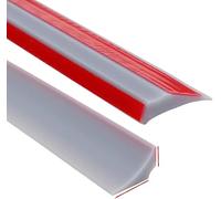 4M Grey Silicone Shower Tray Sealing Strip,Bath Sink Bathtub Edging Edge Seal Trim,Gap Cover Caulk,Wet Room Floor Water Barrier Retaining Strip,Beading for Tile,Countertop(2.5cm,Two Adhesive Backing)