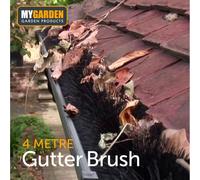 4m Gutter Guard Brush Leaf Protection Filter Clog Removal Down-Pipe Roof Black