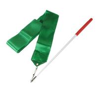 4M Gym Dance Ribbon Rhythmic Art Gymnastic Ballet Streamer Twirling Rod Green