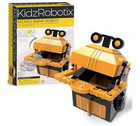 4M Kidz Robotic Money Bank Robot, Science and Activity STEM kit for Boys And Girls 8+, Yellow and Black
