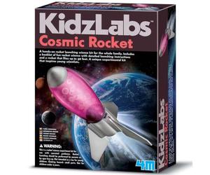 4M KidzLabs Cosmic Rocket Kit | Pocket Sized Rocket Science Set for Kids Age 5+ | Flies Up to 50 Feet with Vinegar & Baking Soda | STEM Chemistry Experiment Toy | Gift for Boys & Girls