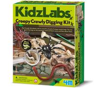4M KidzLabs Creepy Crawly Digging Kit, Bugs, Magnifier & Specimen Cards | Science Excavation Toy Set with Digging Tool & Brush, Educational STEM Gift for Kids, Boys & Girls, Age 5+