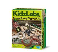 4M KidzLabs Creepy Crawly Digging Kit for Kids | Science Excavation Toy Set with Bugs, Magnifier, Specimen Cards, Digging Tool & Brush | Educational STEM Gift for Boys & Girls Age 5+