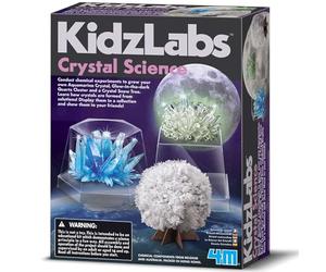 4M KidzLabs Crystal Growing Kit, Aquamarine, Glow Quartz & Snow Tree