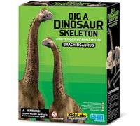 4M KidzLabs Dig a Dinosaur Brachiosaurus Kit, Excavation & Skeleton Set | 28cm Brachiosaurus Skeleton, Hammer, Chisel & Brush, Dig & Assemble Activity, Hands-On STEM Learning, Gift for Kids Age 8+