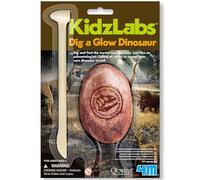 4M KidzLabs Dig a Glow Dinosaur for Kids | Glow-in-the-Dark Dinosaur Excavation Kit with Plaster Egg, Digging Tool & Collectable Dino Figure | Educational STEM Gift for Boys & Girls Age 5+