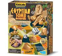 4M KidzLabs Egyptian Tomb Dig & Play Game Kit, Ancient Egypt Excavation | Science Set with Treasure Dig, Board Game, Checkers & Dice, Educational STEM Toy for Kids, Boys & Girls, Age 5+