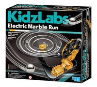 4M KidzLabs Electric Marble Run - Black, Motorised with Gears, Spiral Track | Build a Motorised Marble Run with 8 Metal Balls, Engineering Science Kit, Educational Toy, Gift for Kids, Boys & Girls Age 5+