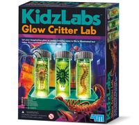 KidzLabs Glow Critter Lab, Creepy Crawlies Come to Life, Illuminated Test Tubes, Science Project and Night Light for Ages 5+, Green