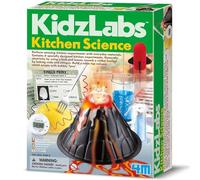 4M KidzLabs Kitchen Science Kit for Kids | STEM Science Experiment Set with Vinegar Rocket, Erupting Volcano & More | Educational Home Learning Toy for Age 8+ | Gift for Boys & Girls