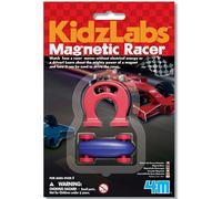 4M KidzLabs Magnetic Racer - Gray, U Magnet & Racer Car, STEM Science | Magnet Science Toy, Magnetic Learning Set, Educational Racing Toy, Gift for Kids, Boys & Girls, Age 5+
