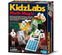 4M KidzLabs Math Magic Set with Calculator | STEM Toy Presents for Kids Age 8+ | Learn 15 Number Tricks, Games & Mind Reading Puzzles | Educational Kit for Boys & Girls | Creative Learning Gift