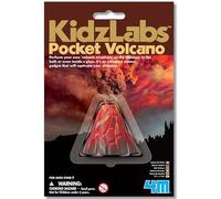 4M KidzLabs Pocket Volcano STEM Science Kit | Make Your Own Erupting Mini Volcano Model for Kids Age 5+ | Fun Chemistry Learning Toy | Educational Activity & Gift Idea for Boys & Girls