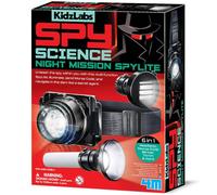 KidzLabs - Spy Science Night Mission Spylite, Science and Technology for Kids, Spy Role Play Detective Kit with Spylite and Morse Code for Ages 5+