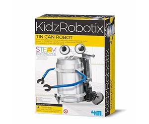 4M KidzLabs Tin Can Robot, STEM Science Building Kit | Build Your Own Tin Can Robot, STEM Science Kit for Kids