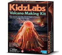4M KidzLabs Volcano Making Kit, Build & Paint Your Own 9.5cm Volcano