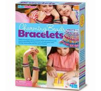 4M KidzMaker Charming Beads Bracelets Kit | Creative Jewellery Making Craft Set with Braiding Tool | Fun Art Activity Toy for Children | Friendship Bracelet Gift for Kids Aged 5+ | Screen-Free Play