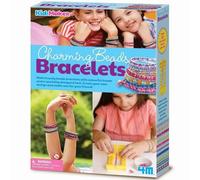 4M KidzMaker Charming Beads Bracelets Kit, Braiding Tool & Craft Set | Creative Jewellery Making Set, Fun Art Activity Toy, Friendship Bracelet Gift for Children, Screen-Free Play, Age 5+