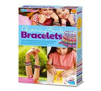 4M KidzMaker Charming Beads Bracelets Kit | Creative Jewellery Making Craft Set with Braiding Tool | Fun Art Activity Toy for Children | Friendship Bracelet Gift for Kids Aged 5+ | Screen-Free Play