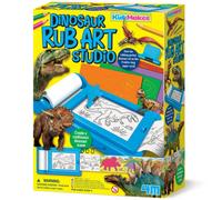 4M KidzMaker Dinosaur Rub Art Studio Kit, 8m Scroll & Templates