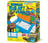 4M KidzMaker Dinosaur Rub Art Studio Kit, 8m Scroll & Templates