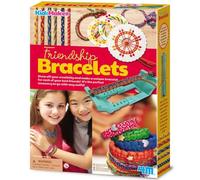 4M KidzMaker Friendship Bracelets Kit, Bracelet-Making Wheel & Threads | Jewellery Craft Set with Colourful Threads, Creative DIY Art Activity, Fun Gift for Girls & Boys, Screen-Free Play, Age 5+