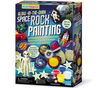4M KidzMaker Glow-in-The-Dark Space Rock Painting Kit | Creative Crafts Paint Set | Fun STEAM Art Activity Toy for Children | Glowing Space Stones Gift for Kids Aged 5+ | Screen-Free Play