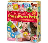 4M KidzMaker 404760 Make Poms – Make Your Own Pom Pom Pets – Multi Colour