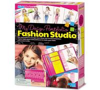 4M KidzMaker My Design Portfolio Fashion Studio Kit for Ages 5 and Up