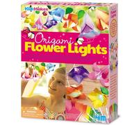 4M KidzMaker Origami Flower Lights Kit | Creative Paper Craft Set with LED String Lights | Fun Bedroom Decoration Activity Toy for Children | Fairy Light Gift for Kids Aged 5+ | Screen-Free Play