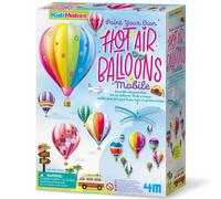 4M Hot Air Balloons Mobile, Paint Your Own Mobile, Arts and Crafts Kit to Complete Hot Air Balloons Room Decoration, Boys and Girls Ages 5+