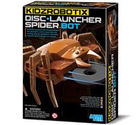 4M KidzRobotix Disc Launcher SpiderBot for Kids | Build a Spider Robot | With Flying Disc Launcher, STEM Robotics Science Kit for Engineering, Educational Gift for Boys & Girls Age 8+