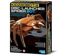 4M KidzRobotix Disc Launcher SpiderBot for Kids | Build a Spider Robot | With Flying Disc Launcher, STEM Robotics Science Kit for Engineering, Educational Gift for Boys & Girls Age 8+