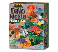 4M KidzLabs Gamemaker Dino World Paint and Play Set with Errupting Volcano, For Ages 5+