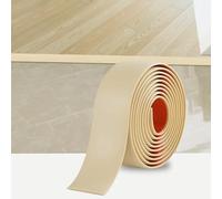 4M Laminate Flooring Threshold Transition Strip,PVC Door Bars for Doorways,Self Adhesive Vinyl Floor Edge Trim,Tile to Laminate Beading,Floor Joining Strip Gap Covering(4cm,Yellowish Beige)